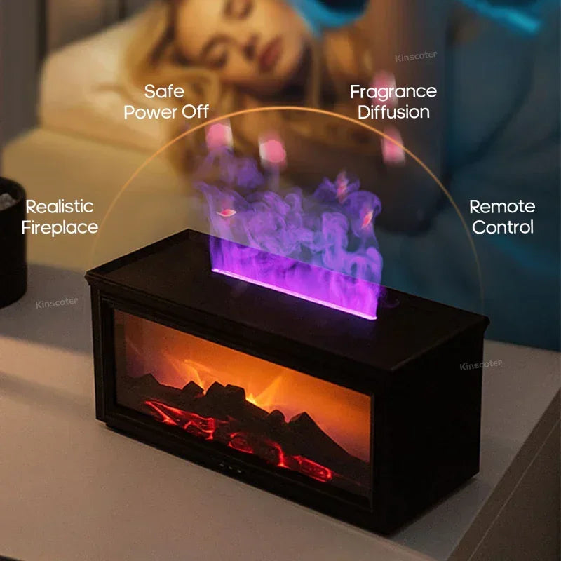 Premium Flame Effect Aromatherapy Diffuser + 2 Free Oils - Transform Your Space - VitaalBoost
