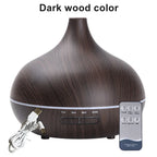 Wood Aroma Diffuser – 550ml LED & Remote - VitaalBoost
